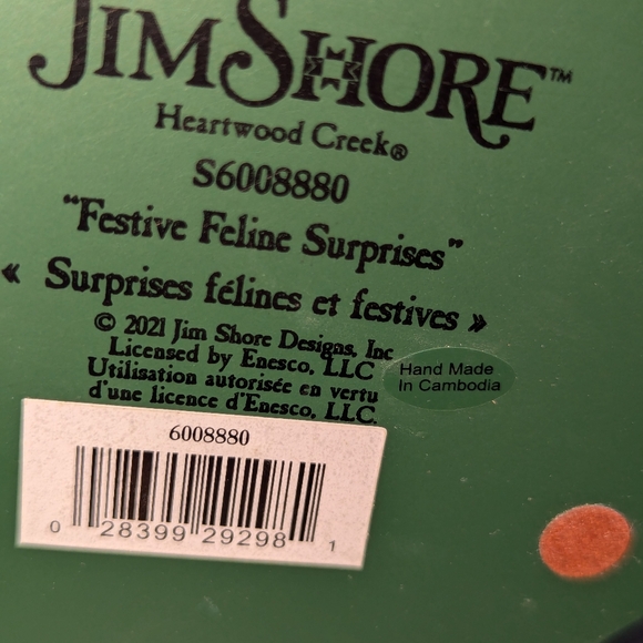 Jim Shore Heartwood Creek collection "Festive Feline Surprises" - Picture 12 of 13